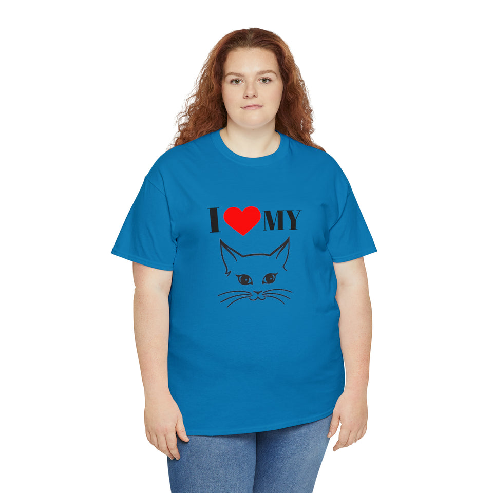 I Love My Cat Unisex Heavy Cotton Tee