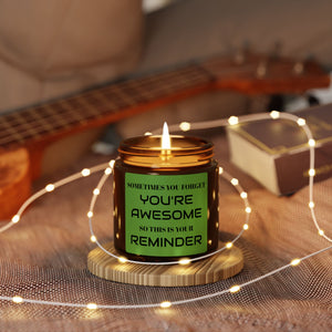 You're Awesome Scented Soy Candle (Multi-Size, Amber Jar)