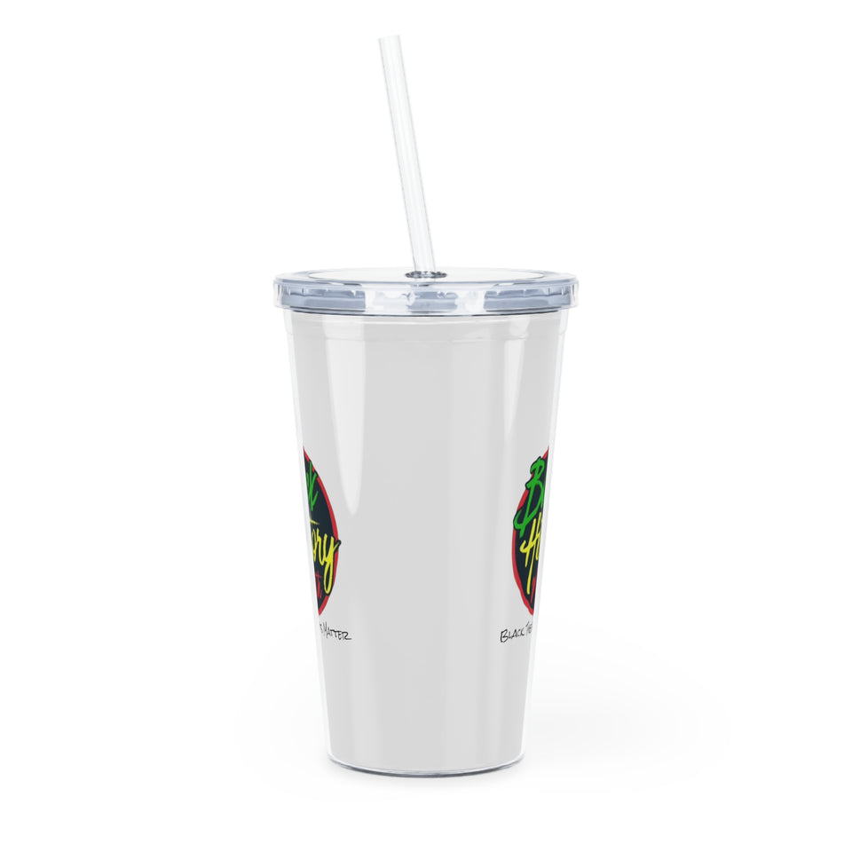 Black Therapists Matter Plastic Tumbler with Straw