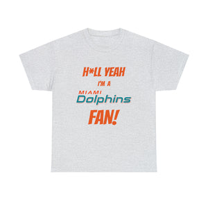Miami Dolphins Football Unisex Heavy Cotton Tee