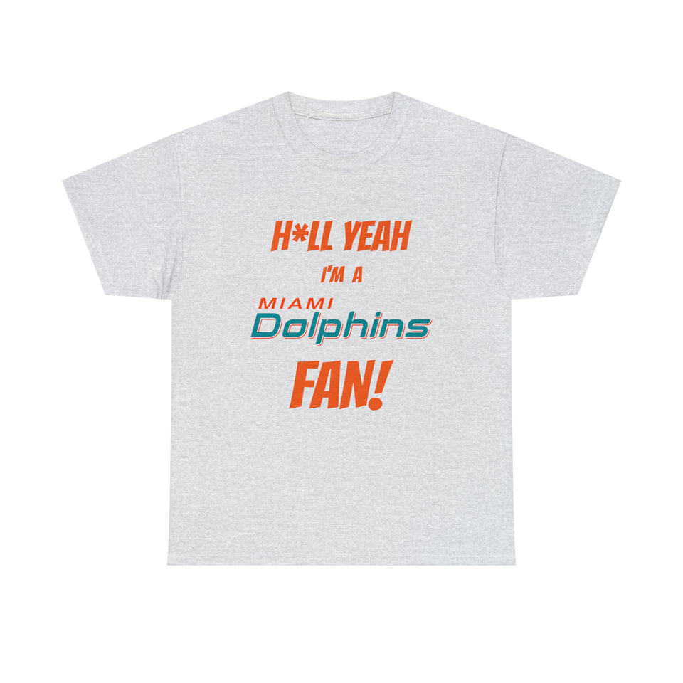 Miami Dolphins Football Unisex Heavy Cotton Tee