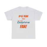 Miami Dolphins Football Unisex Heavy Cotton Tee