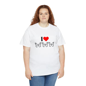 I Love Butterflies Unisex Heavy Cotton Tee
