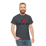 I Love Horses Unisex Heavy Cotton Tee