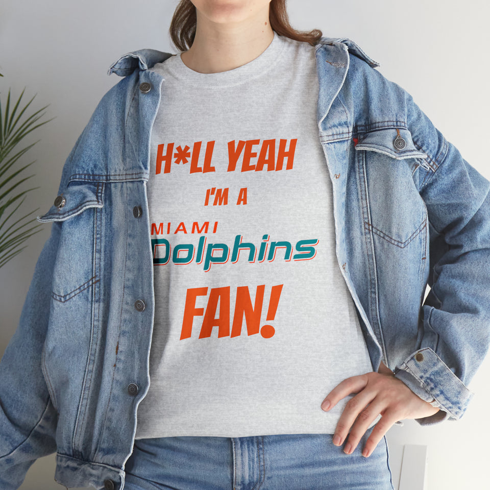 Miami Dolphins Football Unisex Heavy Cotton Tee