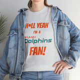 Miami Dolphins Football Unisex Heavy Cotton Tee