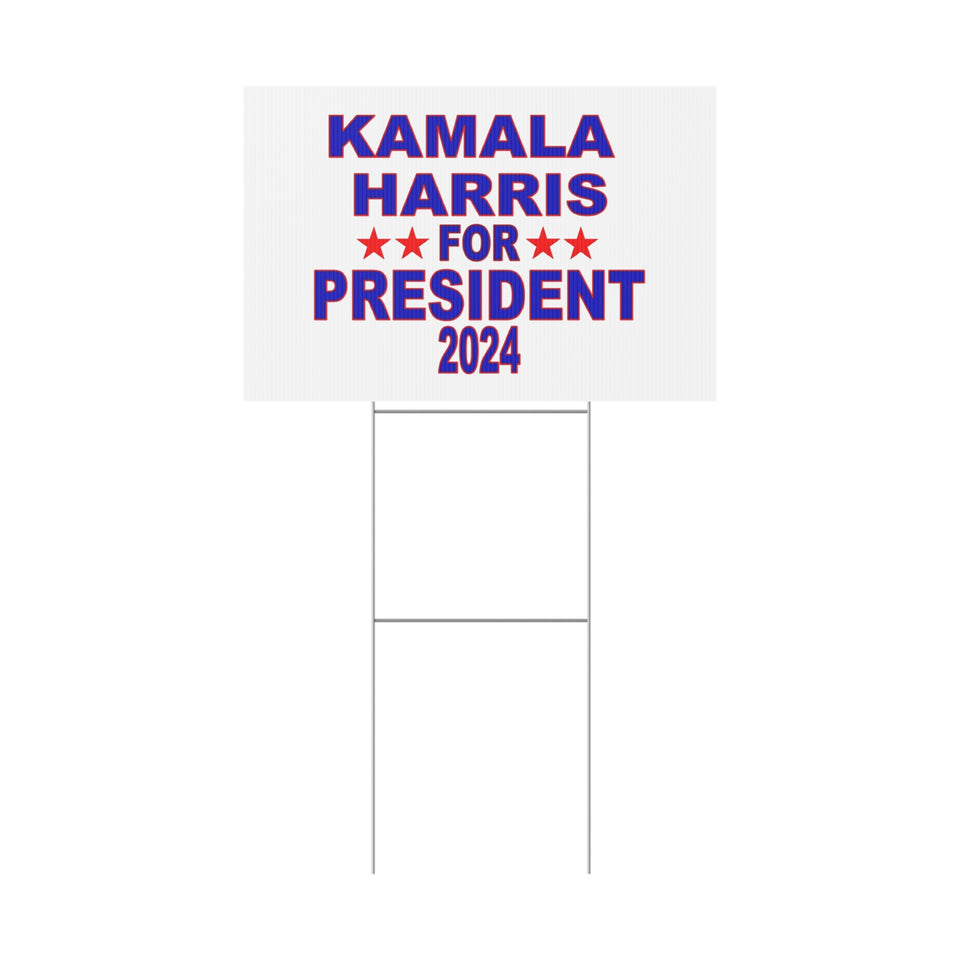 Kamala Harris for President Plastic Yard Sign