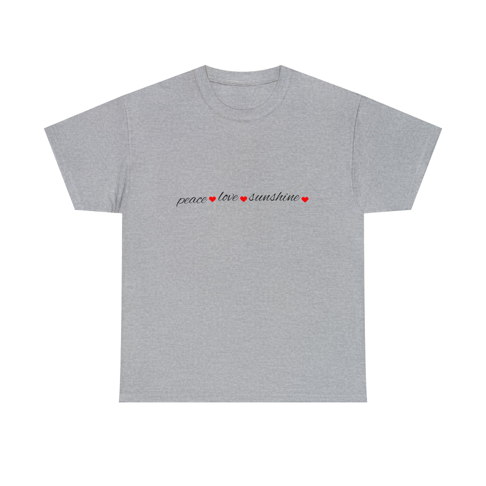 Peace Love Sunshine Unisex Heavy Cotton Tee