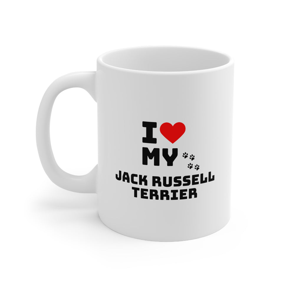 I Love My Jack Russell Terrier Ceramic Mug 11oz