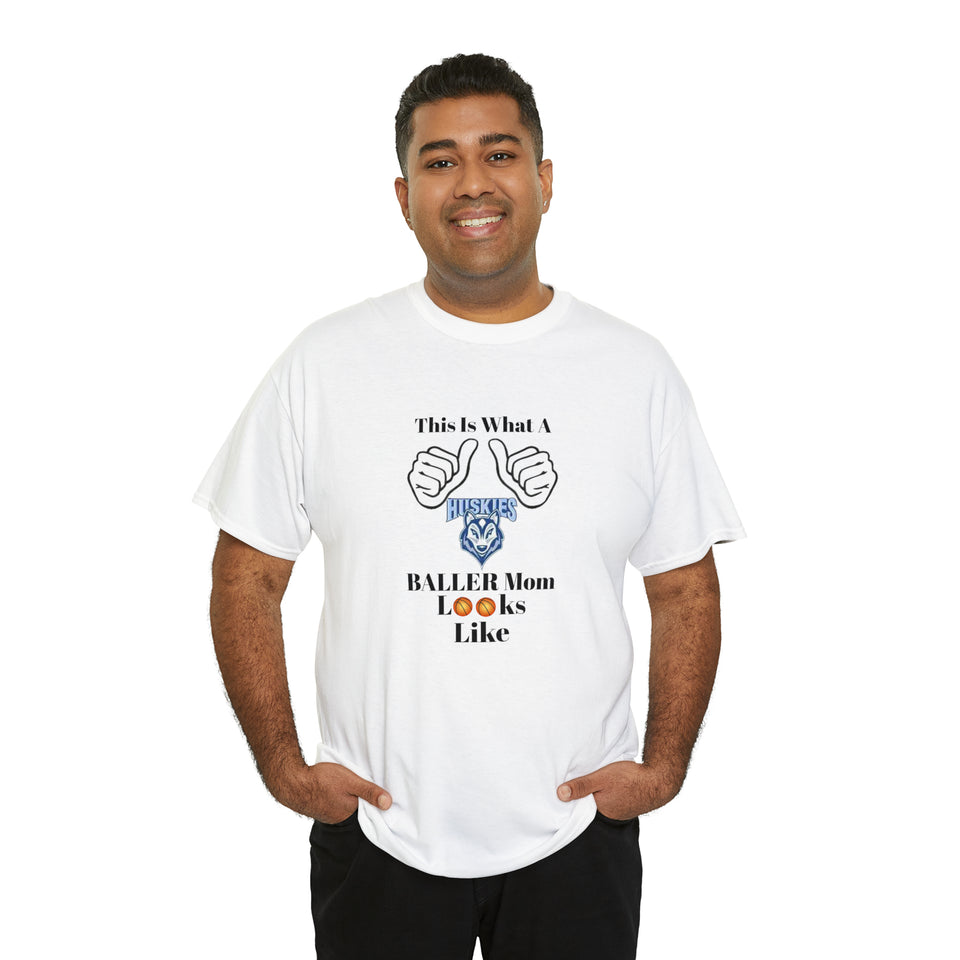 Hunter Huss Baller Mom Unisex Heavy Cotton Tee