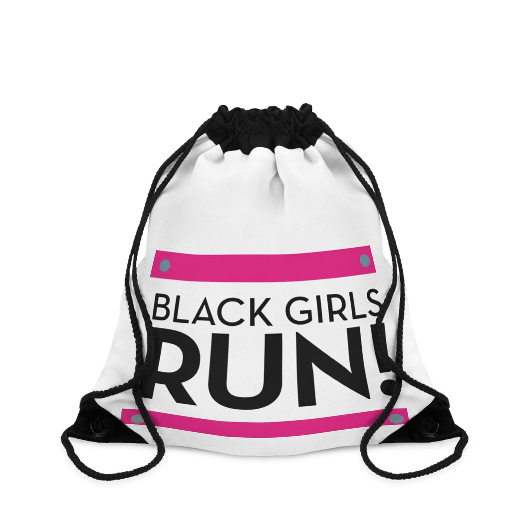 Black Girls Run Drawstring Bag