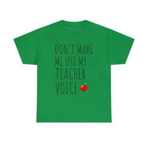 Teacher Voice Titles Cotton Tee