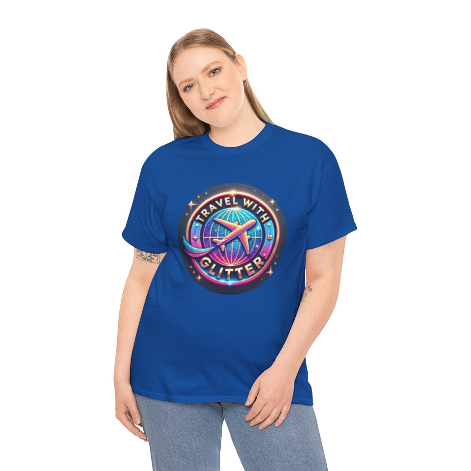 Travel With Glitter Unisex Heavy Cotton Tee