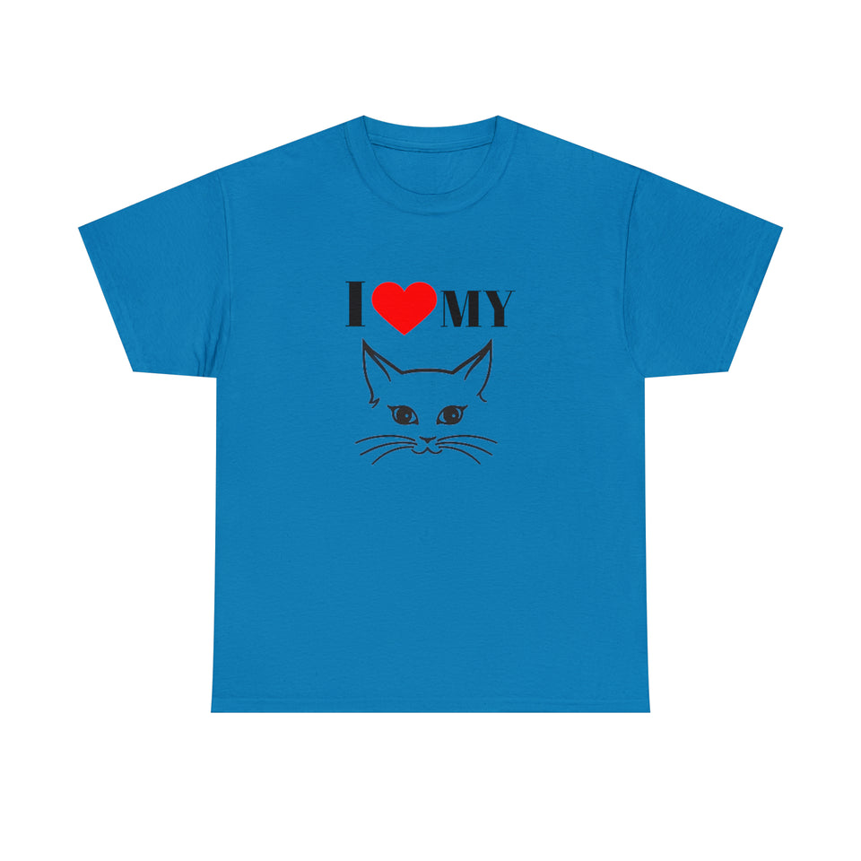 I Love My Cat Unisex Heavy Cotton Tee