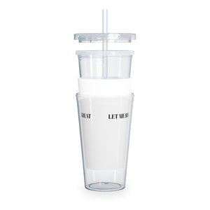 Plastic Tumbler with Straw