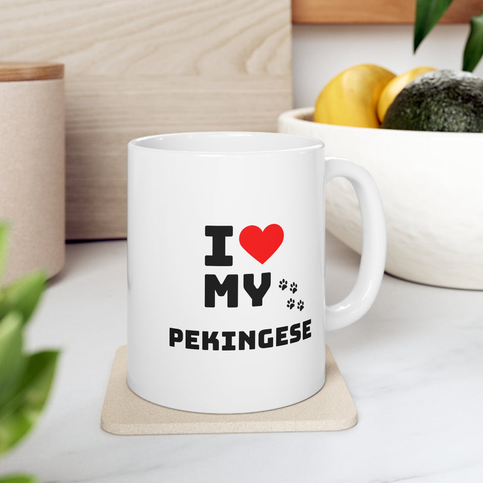 I Love My Pekingese Ceramic Mug 11oz