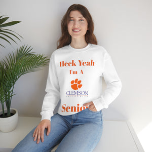 Heck Yeah I'm A Clemson Senior Unisex Heavy Blend™ Crewneck Sweatshirt