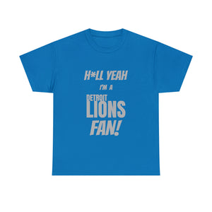 Detroit Lions Football Unisex Heavy Cotton Tee