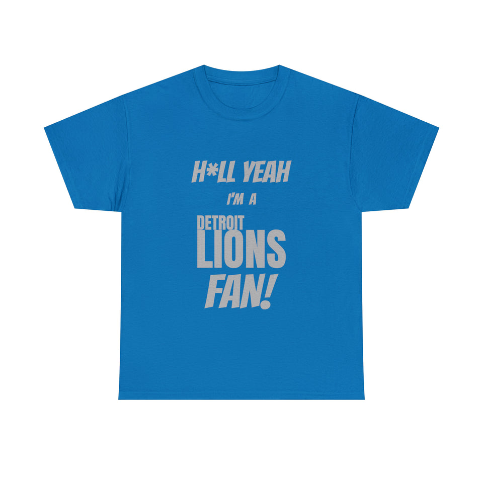 Detroit Lions Football Unisex Heavy Cotton Tee
