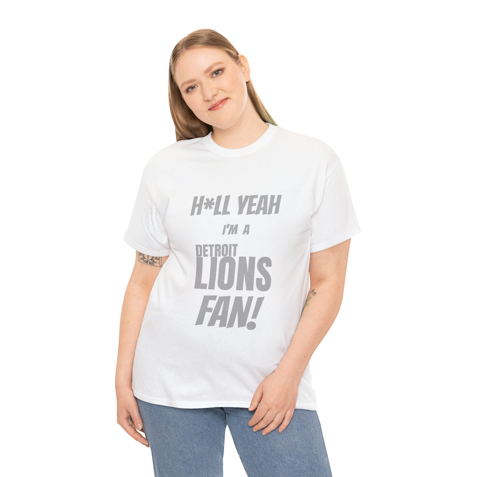 Detroit Lions Football Unisex Heavy Cotton Tee