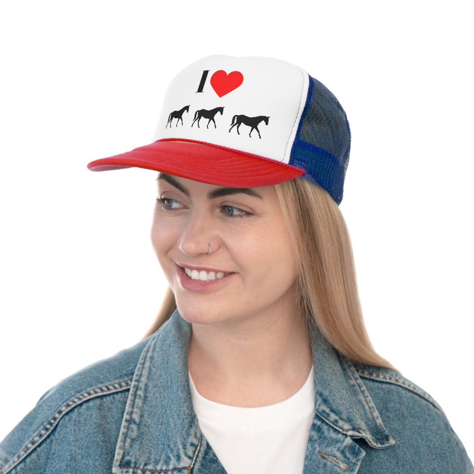 I Love Horses Trucker Caps
