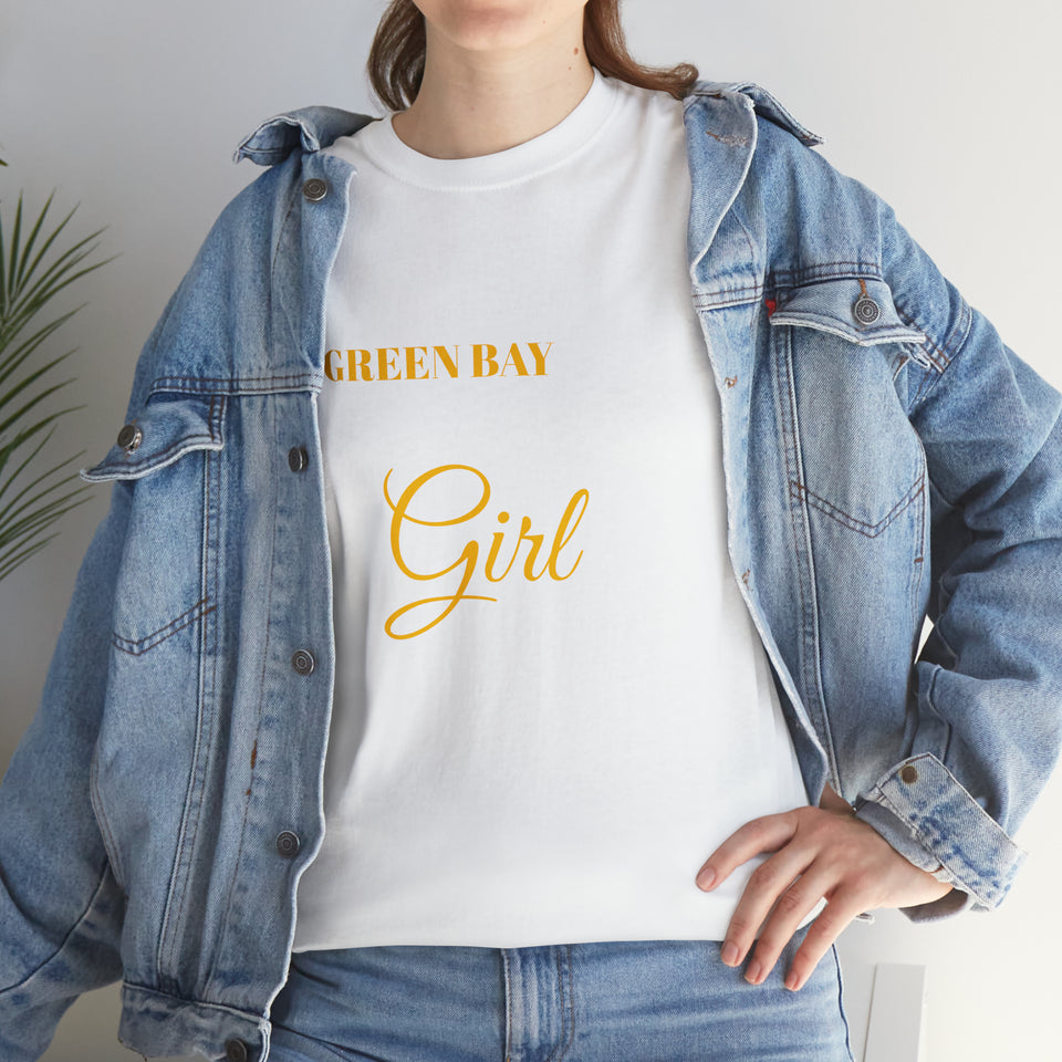 Green Bay Packers Girl Unisex Heavy Cotton Tee