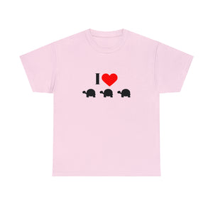 I Love Turtles Unisex Heavy Cotton Tee