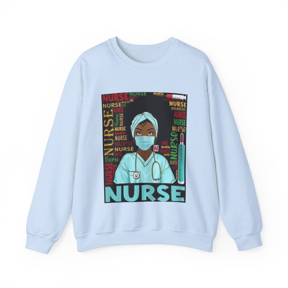 Black Nurse Crewneck Sweatshirt