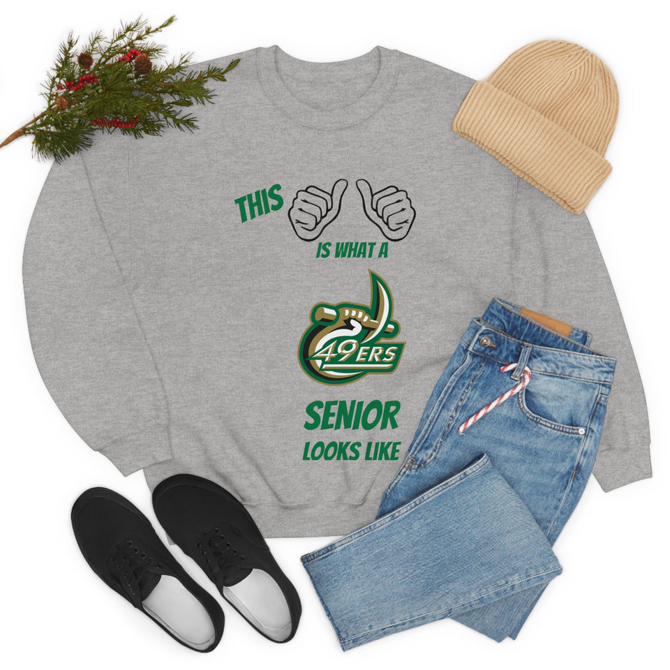 This Is What A UNCC Senior Looks Like Unisex Heavy Blend™ Crewneck Sweatshirt