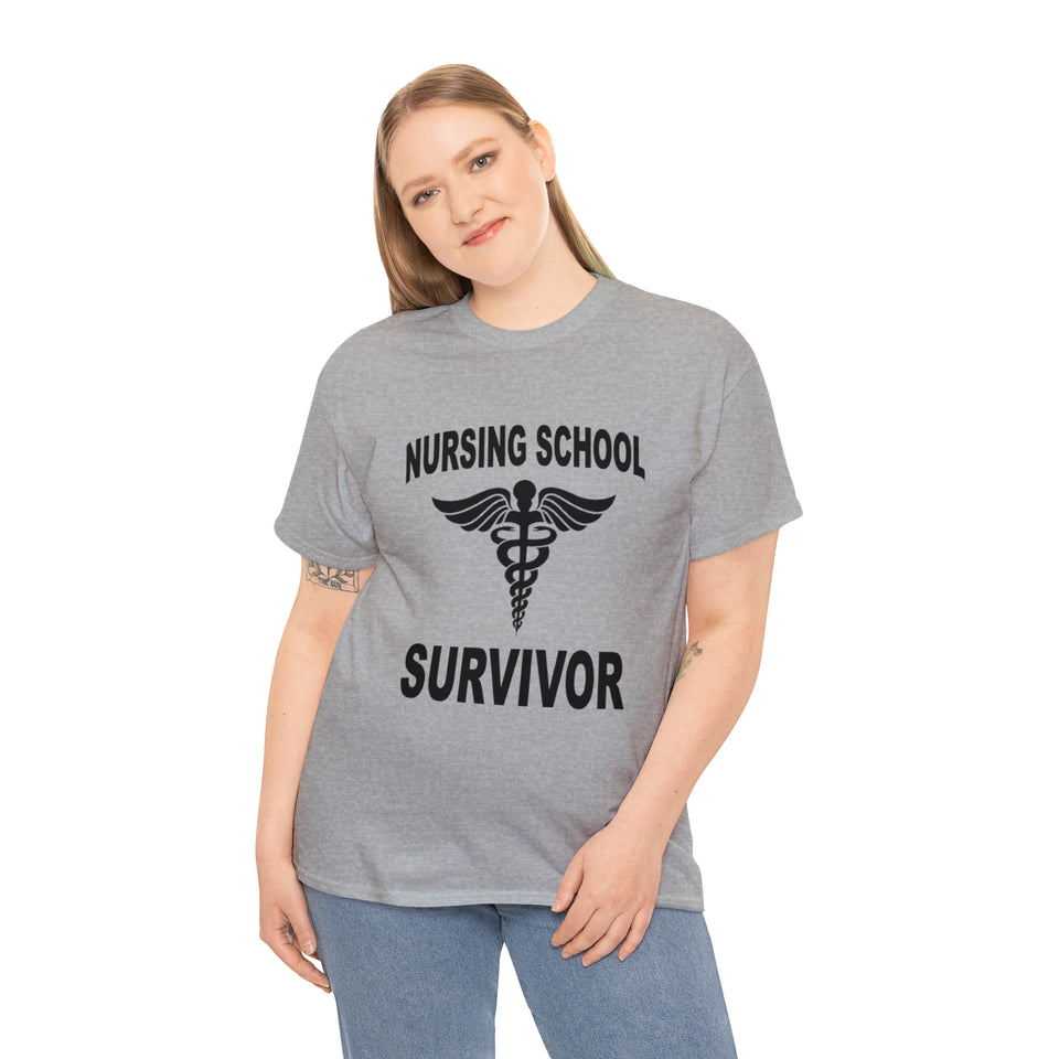 Nursing School Survivor Cotton Tee