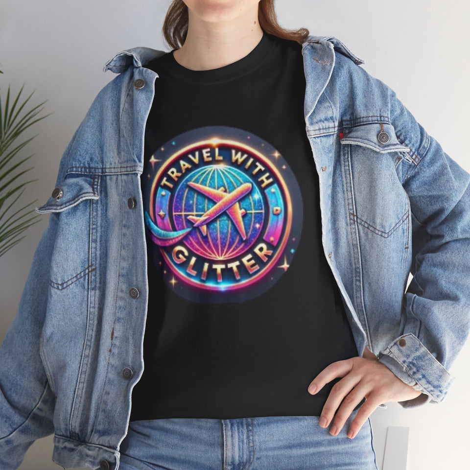 Travel With Glitter Unisex Heavy Cotton Tee