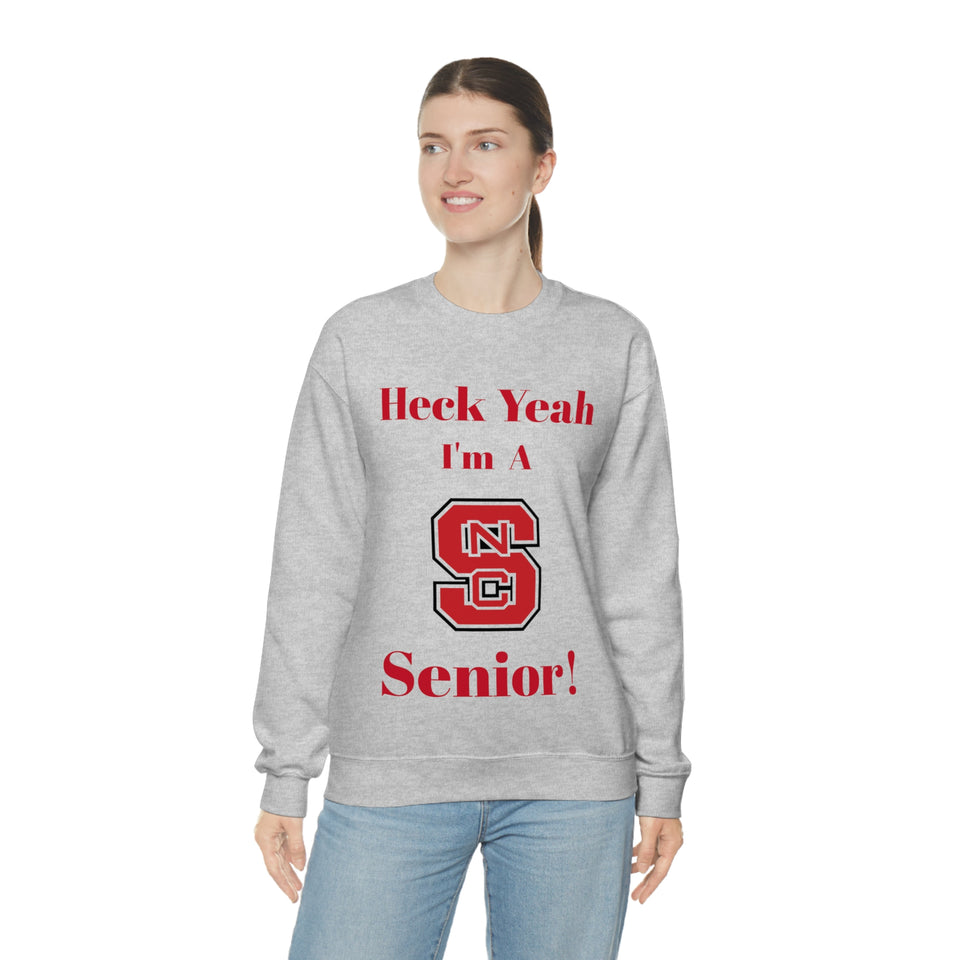 Heck Yeah I'm A NC State Senior Unisex Heavy Blend™ Crewneck Sweatshirt