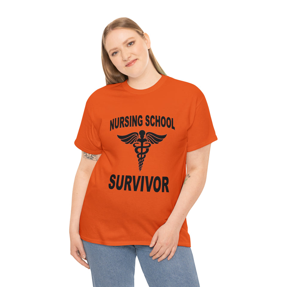 Nursing School Survivor Cotton Tee