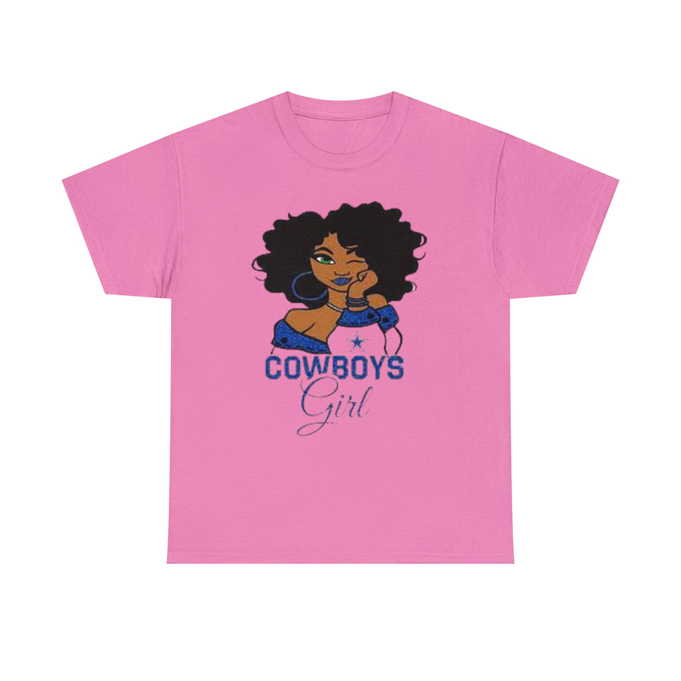 Dallas Cowboys Girl Unisex Heavy Cotton Tee