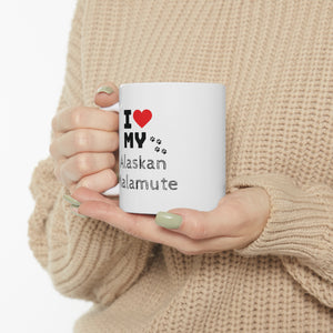 I Love My Alaskan Malamute Ceramic Mug 11oz