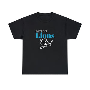 Detroit Lions Girl Unisex Heavy Cotton Tee