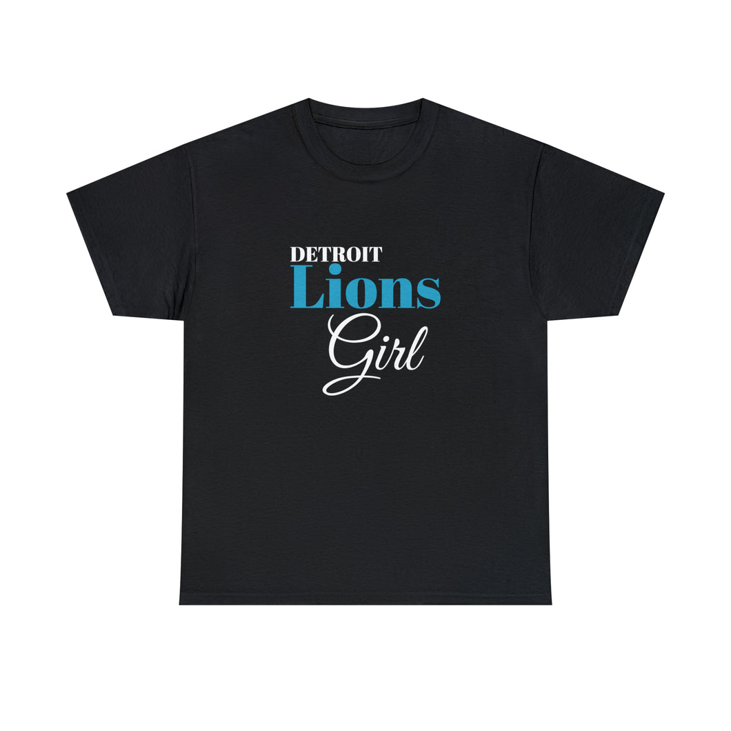 Detroit Lions Girl Unisex Heavy Cotton Tee