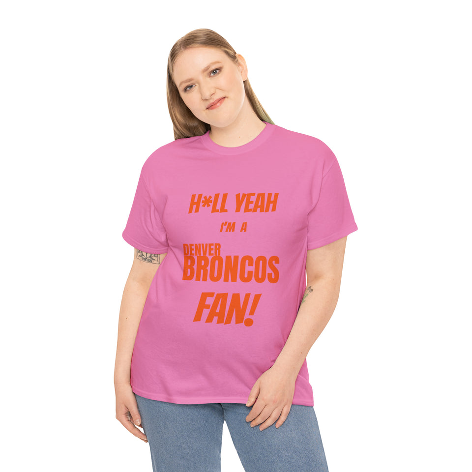 Denver Broncos Football Unisex Heavy Cotton Tee