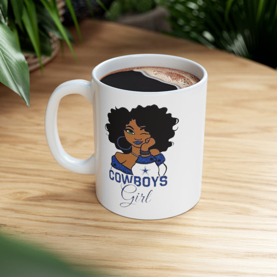 Dallas Cowboys Girl Ceramic Mug 11oz