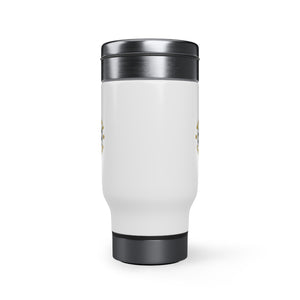 Wise Guy's Chess Club Stainless Steel Travel Mug with Handle, 14oz