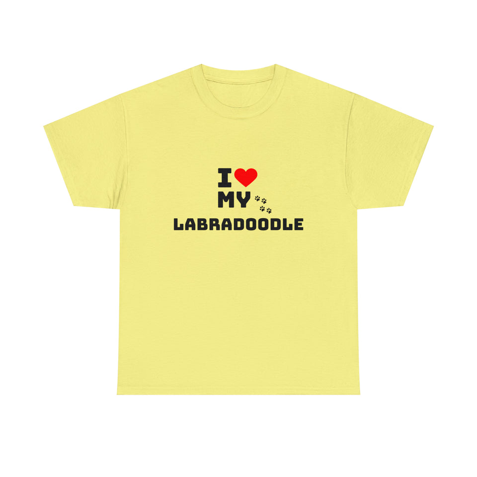 I Love My Labradoodle Unisex Heavy Cotton Tee
