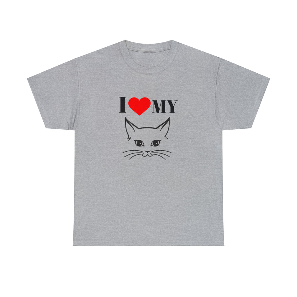 I Love My Cat Unisex Heavy Cotton Tee