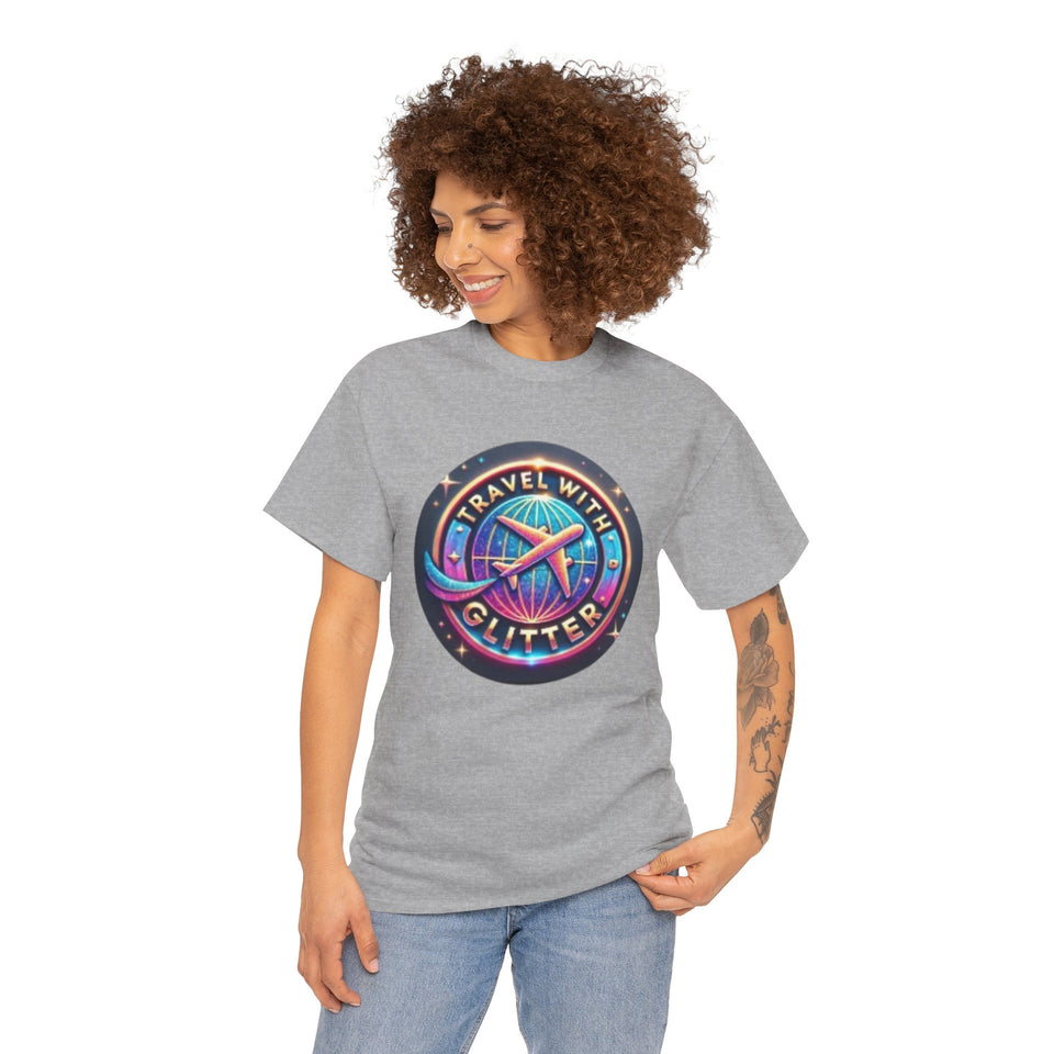 Travel With Glitter Unisex Heavy Cotton Tee