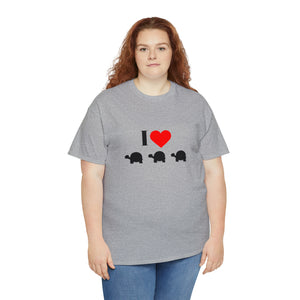 I Love Turtles Unisex Heavy Cotton Tee