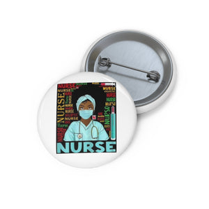 Black Nurse Pin Buttons