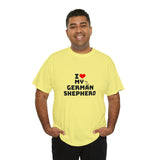 I Love My German Shepherd Unisex Heavy Cotton Tee
