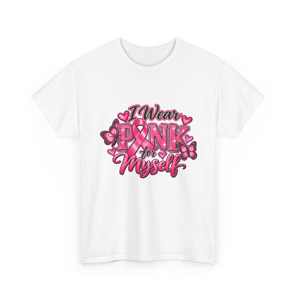 Breast Cancer Awareness Myself Unisex Heavy Cotton Tee