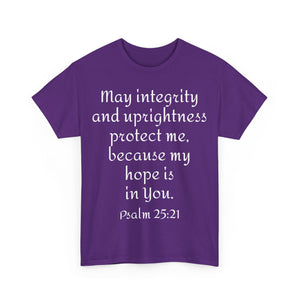 Psalm 25:21 Unisex Heavy Cotton Tee