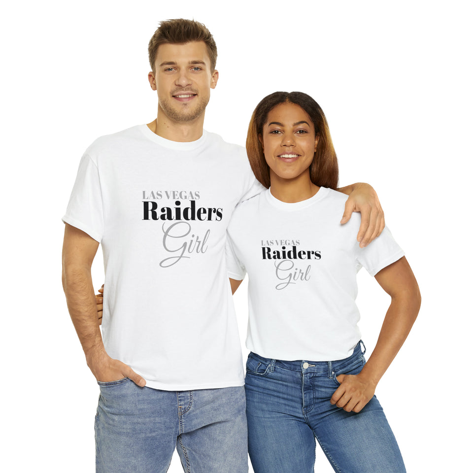 Las Vegas Raiders Girl Unisex Heavy Cotton Tee