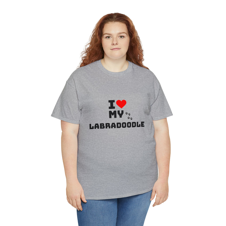 I Love My Labradoodle Unisex Heavy Cotton Tee